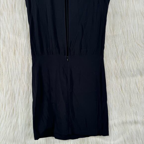 Sandro Womens Black Sleeveless Dress Open Keyhole Back (full) Crew Neck 2 / Med - Picture 7 of 13